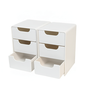 Caja Organizadora de Joyas y Aretes, de Plástico Blanco, con 3 Niveles, a Prueba de Polvo, para Mesa de Vanidad - Product Image 2