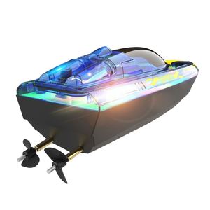 V555 2.4ghz Racing Rc Boat With Transparent Cover and Bright Led <b>Light</b> Effect Yacht for Lakes <b>Pool</b> Kids Toy - Product Image 4