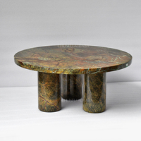 Table basse gigogne moderne en marbre naturel, OEM ODM, mobilier de salon, ensemble de tables à thé convertibles pour bureau à domicile, garantie 1 an