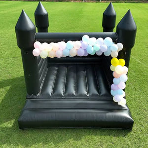 Château gonflable populaire <span class=keywords><strong>bleu</strong></span>, rose et blanc en PVC avec fosse à balles et toboggan, château gonflable commercial complet pour les fêtes et les événements - Product Image 2
