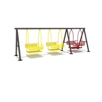 Ensemble de balançoires pour enfants Flyingkids avec chaînes - Utilisation dans les parcs d'aventure et les centres commerciaux