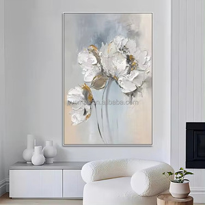 <span class=keywords><strong>Flores</strong></span> Decorativas Ecológicas para el Hogar, Pintura <span class=keywords><strong>al</strong></span> Óleo Acrílica 3D Pintada a Mano de <span class=keywords><strong>Flores</strong></span> <span class=keywords><strong>Grandes</strong></span>, Arte Floral Moderno en Venta - Product Image 3