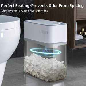 Cubo de Basura Automático Impermeable de 3 Galones con Tapa, Sensor de Movimiento para Baño, Contenedor de Residuos Inteligente - Product Image 4
