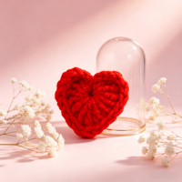 Décoration artisanale au crochet en forme de cœur, couleur bonbon, pour la maison, accessoires de vêtements et de cheveux DIY, fleurs pour chaussures