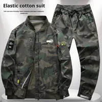 Combinaison de travail pour ingénieurs, printemps-automne, résistante à la saleté, en coton de haute qualité, camouflage, extensible, pour hommes, OEM personnalisé