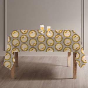Nappe de table personnalisée en coton 100% durable, écologique, moderne, résistante au lavage, fabriquée directement en usine - Product Image 1