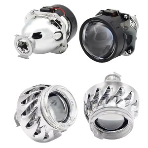 ฝาครอบเลนส์วงแหวนแบบ Dual Angel Eye Demon Eye ขนาด 2.5 นิ้ว พร้อมไฟ LED สีฟ้า สำหรับอัพเกรดไฟหน้ารถยนต์ วัสดุพลาสติก แบบขันสกรู - Product Image 4