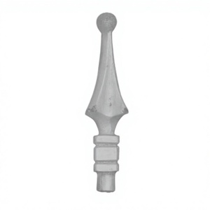 Balaji Metals Decorative Finials Forged Iron Spear Points Fence <b>Railing</b> 5 Inch High 1.5 Inch Wide Heavy Duty Easily Assembled - Product Image 1