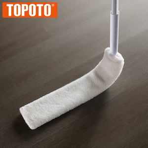 Pour un balai en microfibre avec manche extensible en acier plat pour nettoyer les endroits difficiles d'accès et les espaces sous les lits à la maison - Product Image 5