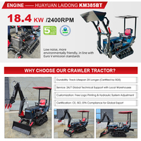 EPA Euro 5 Mini cultivateur 25hp 35hp 40hp Mini tracteur à chenilles avec pelle pour l'agriculture Serre agricole