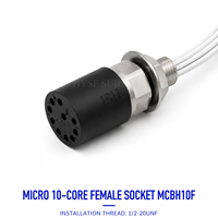 Connecteur sous-marin étanche HYSF SUBSEA MCBH10F Micro 10 broches femelle pour FPC PCB, prise électrique sous-marine