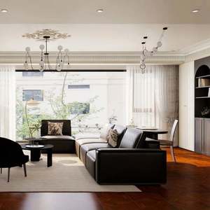 Customized Modern French Design Wooden TV Cabinet <b>Bookshelf</b> Black and White for Hotel or Apartment Living Room - Product Image 5