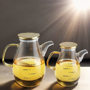 Claro a prueba de calor a prueba de fugas aceite no colgante hogar cocina <span class=keywords><strong>restaurante</strong></span> salsa de soja vinagre con olla de aceite de vidrio graduado con acero - Product Image 1