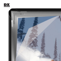 Cadre d'affichage mural en aluminium noir et argent DX Designs Custom A1/A2/A3/A4 à ouverture rapide, pour affiches et photos