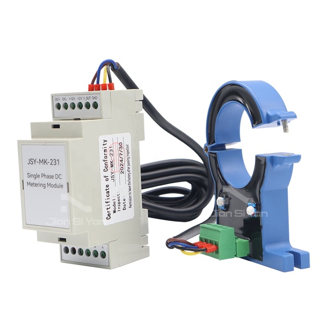 JSY-MK-231 Single Phase DC Energy Meter Module RS485 Modbus-RTU 35mm Din Rail Power Energy Metering With 100A Hall Sensor