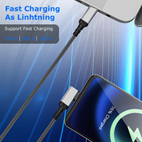 Câble USB C vers USB C, chargeur de type C, cordon de charge rapide, câble de charge angulaire, charge rapide en nylon pour Samsung Galaxy S10 S9
