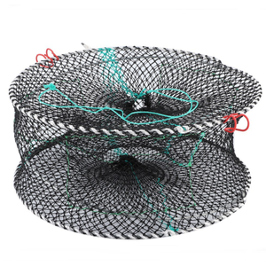 Trampas de Pesca Circulares de Monofilamento Sin Nudos de Polietileno <span class=keywords><strong>Negro</strong></span> para Cangrejos - Product Image 1