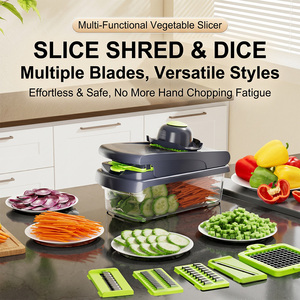 Mandoline polyvalente pour couper les légumes avec récipient pour un traitement facile des fruits et légumes dans une cuisine moderne - Product Image 2