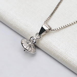 Colgante de Plata S925, Baotou Grande, 10-15, Tocado Moderno para Mujer, 738, Bandeja Vacía, Accesorios para DIY, Colgantes y Dijes Finos - Product Image 3