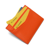 Dompet Kartu Kulit Kustom dengan Gantungan Kunci, Dompet Saku Perjalanan, Tempat Kartu Kredit, Sarung Kartu Bisnis Tipis