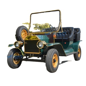 Voiture de Tourisme Vintage à Toit Ouvert 5 Places avec Sièges en Cuir Noir, Styles Rétro Personnalisés Multiples, Alimentation par Batterie, Faible Bruit - Product Image 4
