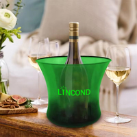 Bar à champagne promotionnel seau à glace personnalisé en plastique pour les fêtes