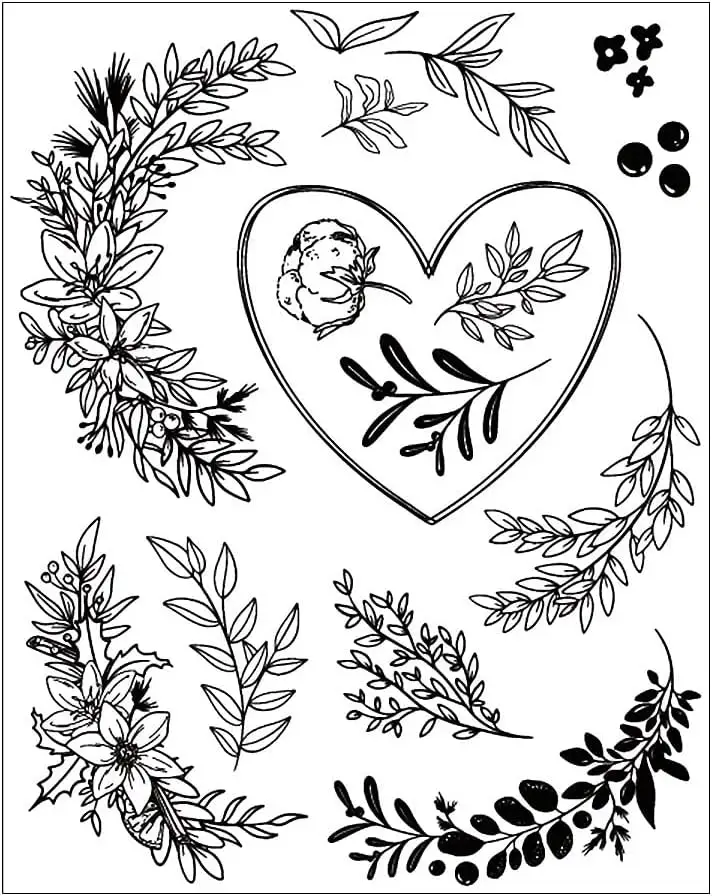 Flower Leaves Lace Clear Stamps Folha para Holiday Card Making Decoração e DIY Scrapbooking