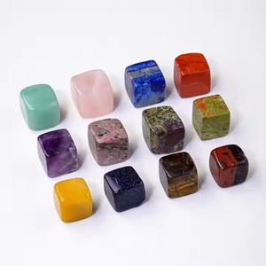 Bloque de Piedra Natural Cuadrado, Cristal Pulido, Ágata, Cubo de Azúcar, Gema Suelta, Adorno de Chakras, Gema Natural - Product Image 5