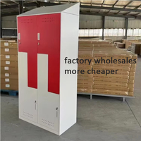Armoire métallique en forme de L, porte en Z, 4 casiers, structure démontable durable avec serrure à clé, populaire sur le marché européen, pour vestiaires