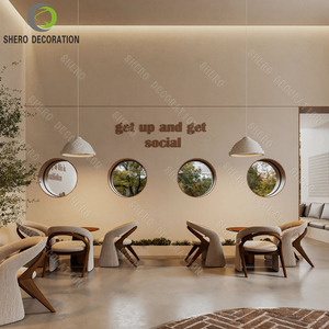 Mesa de Madera para Cafetería o Restaurante con Juego de Sillas, Sofá de Cuero con Asientos Tipo Booth, Muebles para Cafetería, Panadería o Tienda - Product Image 3