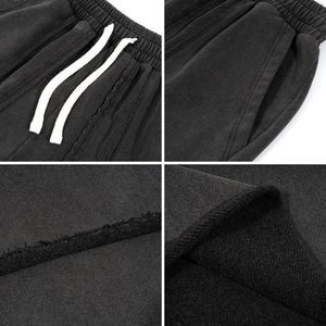 Pantalones Cortos Vintage para Hombre HG3549, 100% Algodón de Alta Calidad, Lavado Ácido, 340GSM, Ecológicos, Antiarrugas, Cierre con Cordón, Corte Medio - Product Image 4