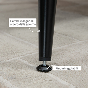 Homcom โซฟากำมะหยี่2ที่นั่งขาโลหะและพนักพิง, 132x66X80ซม. สีเขียว - Product Image 6