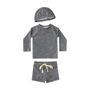 Nouvelle Collection Été : Ensemble <span class=keywords><strong>Maillot</strong></span> <span class=keywords><strong>de</strong></span> <span class=keywords><strong>Bain</strong></span> Deux Pièces pour Bébé <span class=keywords><strong>Garçon</strong></span>, Manches Longues et Short, Anti-UV, Séchage Rapide, 100% Polyester - Product Image 3