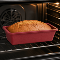 Moule à pain rectangulaire en silicone antiadhésif 21,5 cm, réutilisable, résistant à la chaleur, pour pain, toast, gâteau, cuisson au four