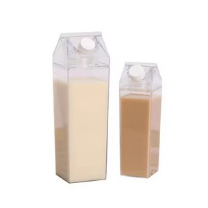 Botella de Agua Transparente Creativa, Botellas de Cartón para Leche, Caja de Leche y Jugo Reutilizable y Portátil para Deportes al Aire Libre, Viajes y Campamento - Product Image 6