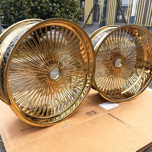 Nuevas Llantas de Aleación de Aluminio 2026 con Tapas Centrales Flotantes, Diseño Multirradio Cromado Dorado, Alto Rendimiento, 26 Pulgadas - Product Image 1