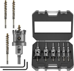 Jieda <span class=keywords><strong>6</strong></span>/10 mũi khoan lõi kim loại nghiêng cacbua TCT 16-65mm mũi khoan lỗ 10mm hộp cưa cắt vật liệu hợp kim khoan kim loại dài 35mm - Product Image 2