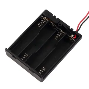 4AAA 4x1.5V एएए बैटरी मामले धारक के साथ बिक्रीसूत्र काले पर/बंद स्विच