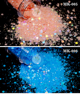 Glitter Chunky resistente ai solventi Glitter Laser di dimensioni miste per animali domestici decorazione natalizia - Product Image 4