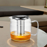 Théière en verre borosilicate haute résistance moderne 2025 pour une cuisson directe au feu, bouilloire à thé Kung Fu 1800ML