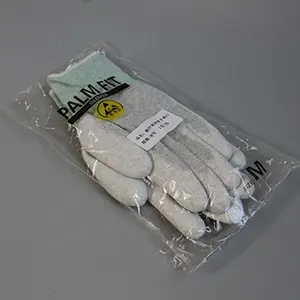 Gants de travail ESD en Pu avec paume enduite, en fibre de carbone, pour ligne de produits électroniques