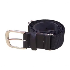 Ceinture de sécurité en cuir véritable élastique, accessoire sportif unisexe pour hommes et femmes, disponible en noir, bleu, rouge, avec logo et emballage personnalisés - Product Image 4