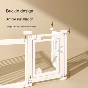 Corralito para Perros de Plástico Transparente para Interiores, Ecológico, con Cierre de Botón, Solo para Perros, Diseño Sólido - Product Image 4