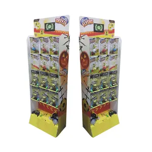 Display Stand With Hook 2 Sides Sock Rotating Hook Display Rack Customized Cardboard Display Stand With Hooks For Display