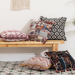 Copertura del cuscino floreale marocchino Vintage americano copertura geometrica del cuscino quadrato della sfera per la casa soggiorno divano decorativo - Product Image 2