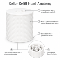 Tête de rechange pour rouleau à micro-aiguilles, tête de rechange pour dermaroller, tête de rechange pour soins de la peau, OEM ODM, logo personnalisé