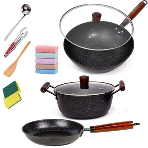 <span class=keywords><strong>Set</strong></span> di pentole da cucina in ghisa da 15 pezzi <span class=keywords><strong>Set</strong></span> di pentole in <span class=keywords><strong>pietra</strong></span> medica antiaderente con rivestimento antiaderente - Product Image 1