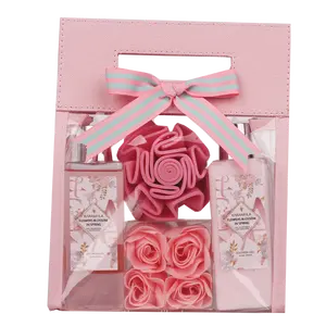 Fresh rose bath and body gift set for company celebrate gift private brand