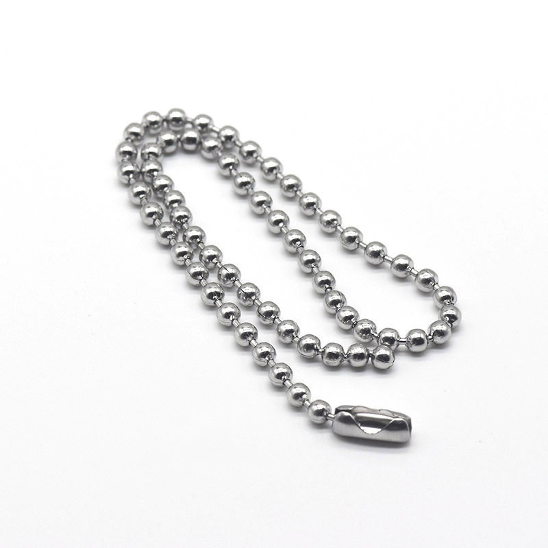 Stainless Steel Tiny Ball Chain Sterling Silver Tiny Ball Chain Nickel-Plated Steel Ball Chain, 4", Bead  Size (P/N 2450-1050