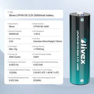 3,2 V 100Ah Lifepo4-Batteriezelle 3,2 Volt 40135 Lifepo4 20Ah Shenzhen Lithium-Ionen-Batterien Zellen für die Energie speicherung zu Hause - Product Image 4